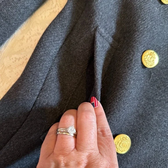 J. Crew Stadium cloth by Nello Gori double breasted wool vented peacoat - Picture 5 of 14